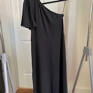 Target Black One-Shoulder Cotton Dress